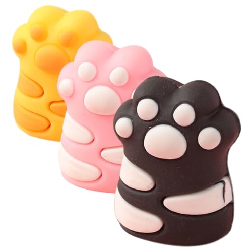 ELAYARD 3個 手動かわいい猫爪型ミニ筆削り器 学生用小型シャープナー 軽量コンパクトで持ち運び便利 学校や勉強に適した耐久性のある文具