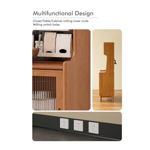 Fräser-Eckradius-Schablone, Radius-Jig-Fräser-Schablone, R15 R30 R100 R200, Holzbearbeitungs-Eckradius-Führungsschablonen für Schrank- und Kleiderschrankecken, Schalterlöcher