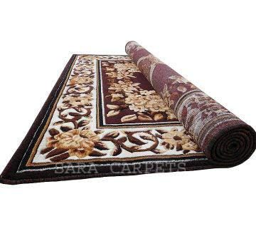 Image of Soft Thick Geometric Acrylic Washable Anti Skid Carpet. for Living Room Bedroom. Hall Size 9 x 12 feet (150X210 Cm) Brown D2