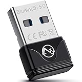 USB Bluetooth Adapter, ZEXMTE Bluetooth 5.0 USB Dongle for Computer Desktop Wireless Bluetooth Receiver for Laptop Bluetooth Headphones Speakers Keyboard Mouse Printer Windows 10/8.1/8/7,Black