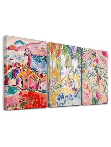 Toile fleurs colorées pour salon art de paysage naturel moderne 30x50cm