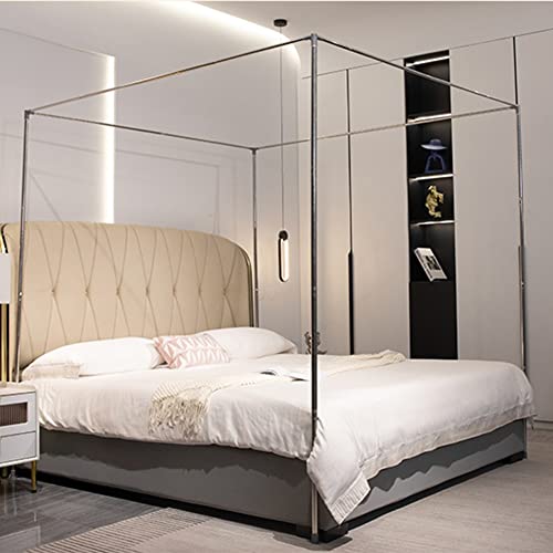 Moustiquaire baldaquin haut de gamme lit d'angle avec support métal rigide - 8