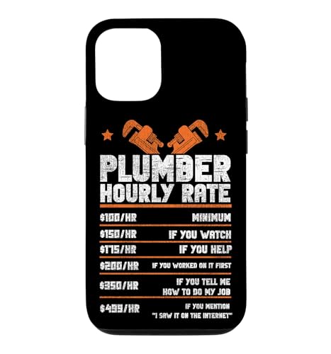 Plumbing Plumber Vintage Plumber Hourly Rate Case for iPhone 12/12 Pro