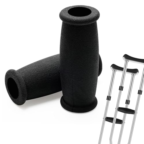Crutch Hand Grip, AHIER Soft Rubber Crutches Handle Replacement Covers