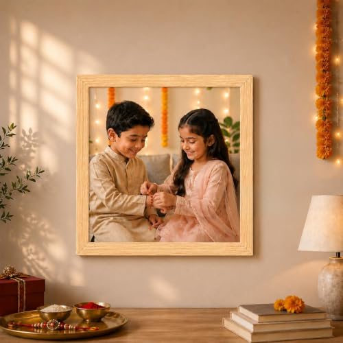 Image of Customized Photo Frame with Photo Upload, Classic Design Personalize Wall Picture Frames, For Birthday, Anniversary, Wedding, Housewarming, Home Decor Gift (Square 12x12 Inch)