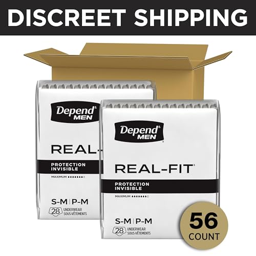 Image of Depend Real Fit Incontinence Underwear for Men, S /M, 56 Count