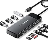 Lemorele 9-in-1 USB Cハブ ドッキングステーション マルチポートアダプター USB Cドングル 4K HDMI付き MacBook Pro Air用 3 USB 3.0 5Gbpsポート Type Cデータポート 100W PD SD/TFカードリーダーアダプター Windows/Mac/iPad対応