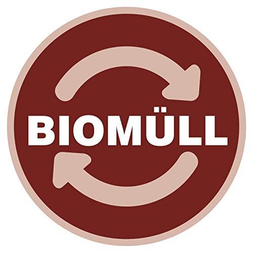 Aufkleber BIOMÜLL Mülltonne Abfall Recycling Wertstoffkennzeichnung 9 cm rund Cover
