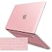 iBenzer Soft-Touch Series Plastic Hard Case for Apple Macbook Pro 13-Inch with/without Touch Bar and Touch ID - Rose Quartz