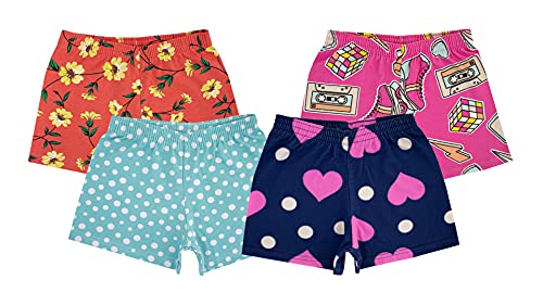 Kit 3 Short Bermuda Cotton Infantil Feminino Roupas Atacado Cor:Colorido;Tamanho:4