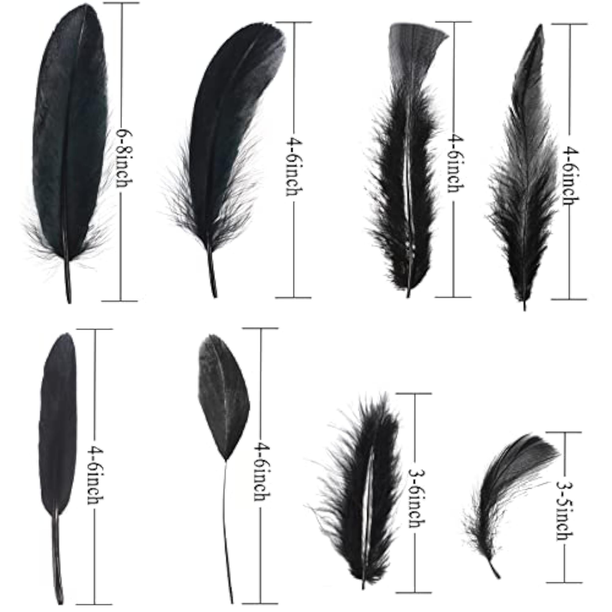 320 Pcs Mixed Natural Feathers for Craft Making