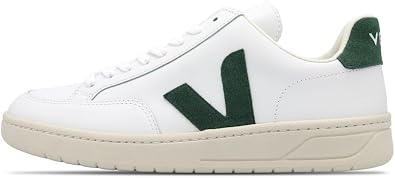 Veja Mens V-12 Sneakers, Extra White/Cyprus, 9-9.5 Medium US