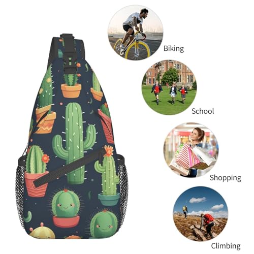 Bolso tipo sling con diseño cactus para hombre y mujer miniatura 6