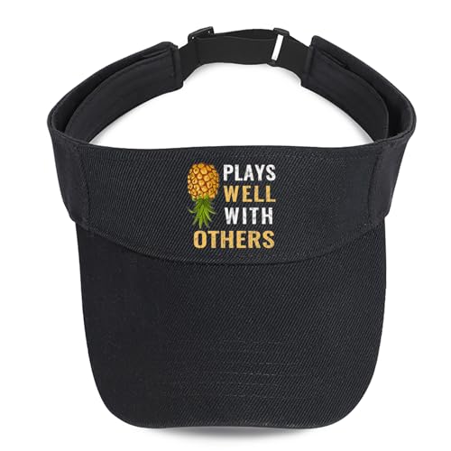 Image of Visors Hat for Women Sun Hat for Men Empty Top Black Running Visors Comfortable UV Protection Sun Visor for Travel Cycling