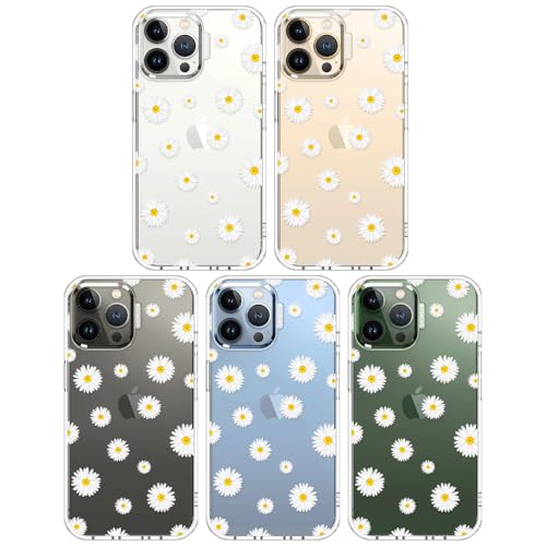 Image of MOSNOVO Compatible with iPhone 13 Pro Max Case, Cute Daisy for Girl Women [ Buffertechaa€ž¢ Shockproof ] Transparent TPU Bumper Clear Phone Case Cover Designed for iPhone 13 Pro Max 6.7 Inch