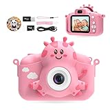 TIATUA Kinderkamera, 1080P Kamera Kinder mit 2.0”-Bildschirm & 32GB SD-Karte, Selfie Digitalkamera & Fotoapparat Kinder, Weihnachts Geburtstagsgeschenke, Spielzeug für 3-10 Jahre Mädchen Jungen (Rosa)