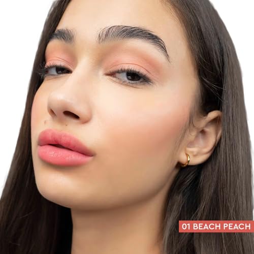 Image of Kiro Afterglow Lip & Cheek Tint - Beach Peach, 5g | Hydrating, Buildable, Lightweight | Infused with Hyaluronic Acid, Crambe Seed Oil & Rosehip Oil | Natural Flush, Non-Patchy Finish (Pack of 2)