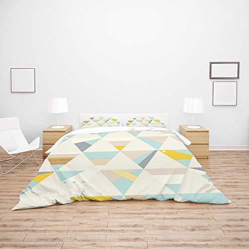 Parure de lit 3 pièces avec housse de couette triangle vector et 2 taies d'oreiller - 4