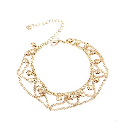 Bracelets de cheville pour femmes pendentif petite cloche bijoux fins