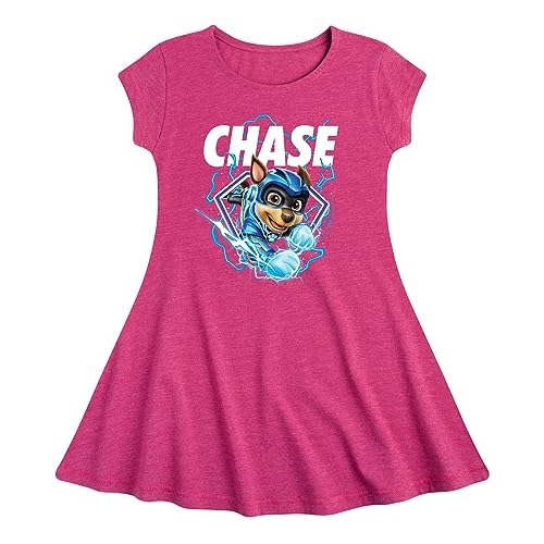 HYBRID APPAREL - Paw Patrol The Movie - Chase Lightning - Toddler & Youth Girls Fit & Flare Dress
