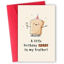Happy Brother Birthday Card,Funny Brother Birthday Gifts from Sister, Christmas Gifts for Brother,Birthday Card for My Brother