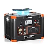 GRECELL Portable Power Station 500W, 519Wh/140400mAh Solar Generator Backup Lithium Battery Pack Power Supply with 2 AC Outlets, PD 60W USB-C...