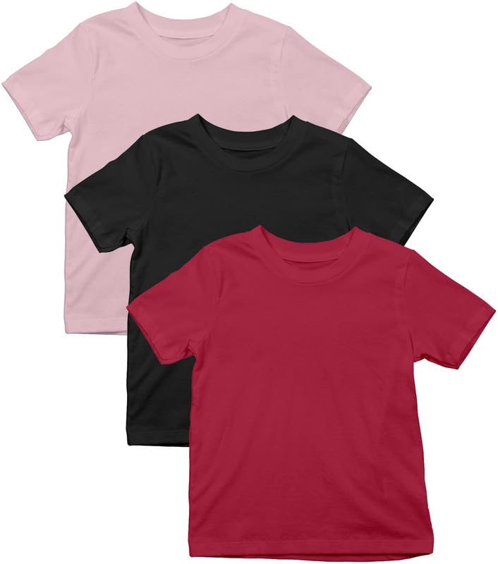 Image of XENOVAURBAN Kids Unisex Combo Round Neck Cotton T-Shirt - P
