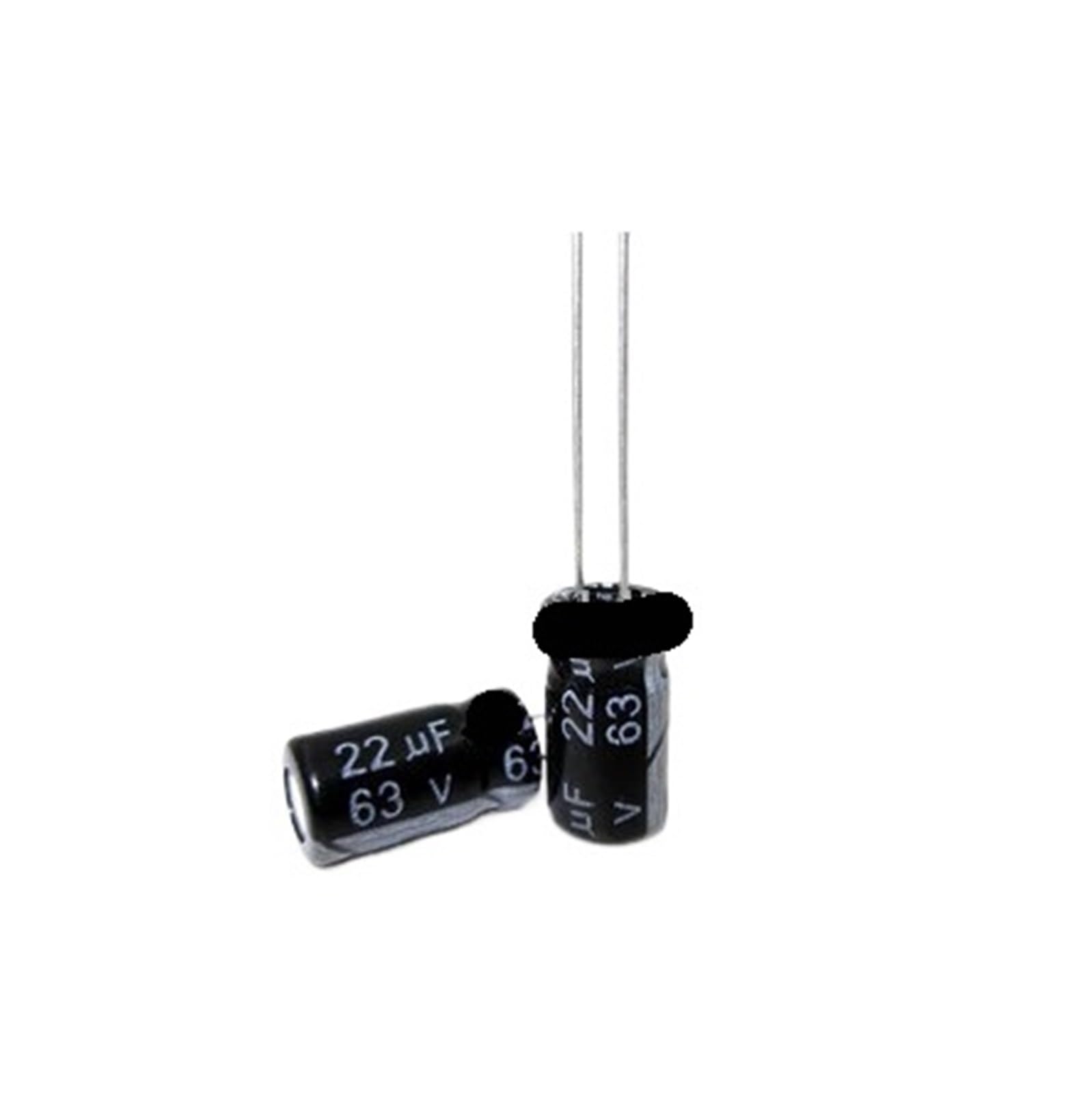 Condensadores electrolíticos de 22 uF y 63V para revivir amplificadores de guitarra en casa