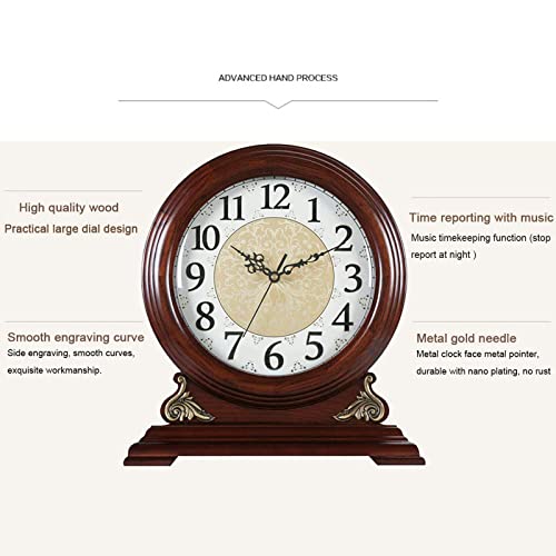 Reloj de escritorio en madera noble con tictac tradicional 5