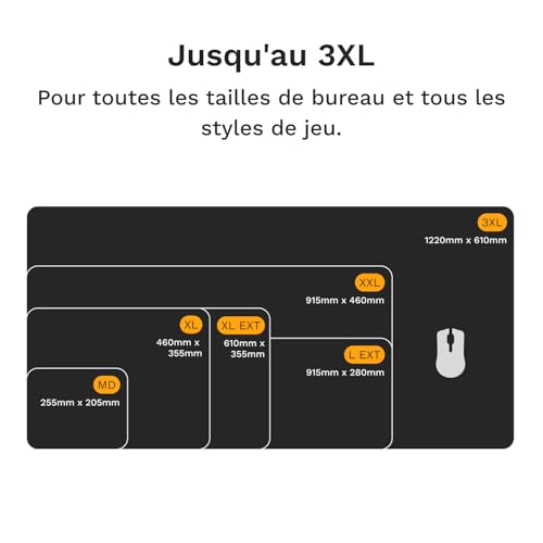 Tapis de souris GLORIOUS grand format pour aménager un bureau de jeu net - 5