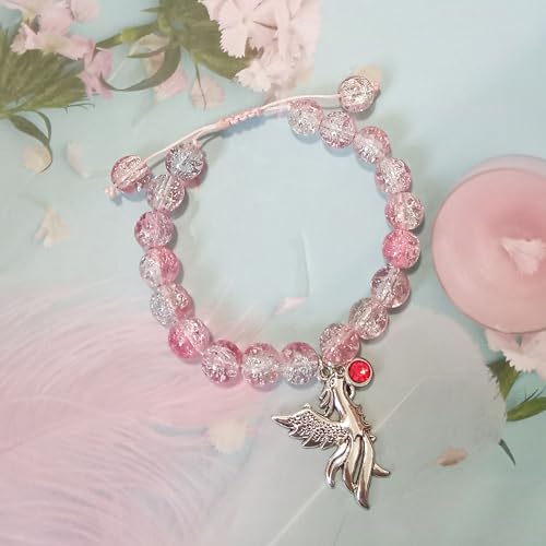 Phoenix Inspired Gift Phoenix Charm Beaded Bracelet Animal Empowerment Gift New Beginning Jewelry For Best Friend (Phoenix Bracelet) by Generic - Used condition - Image 7
