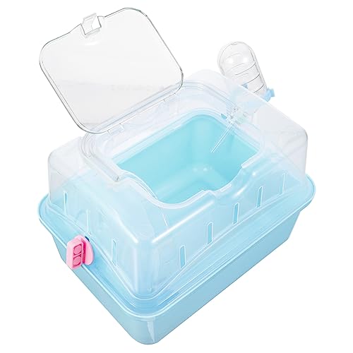 VICASKY Hamster Travel Box Sunroof Sturdy Plastic Pet Carrier for Outdoor Adventures