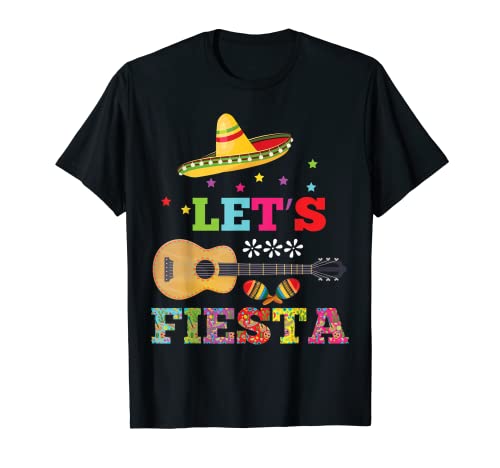 Camisa Cinco De Mayo Guitarra Mexicana Cactus Lets Fiesta Gifts Camiseta