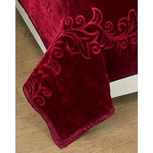 Buy JMD Fabric Super Comfy Single Bed Mink Blankets (Maroon) Online at
