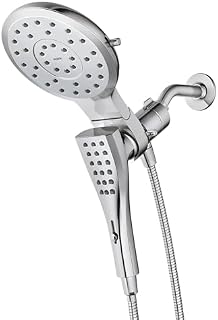 Moen 220C3EP Verso Sprühkopf, Dusche Zubehör mit 8 Funktionen, 17,8 cm Durchmesser, Standard mit Handbrause mit Eco Performance, Chrom