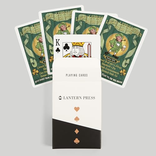 Lantern Press Baraja de 52 cartas tamaño poker vintage miniatura 6