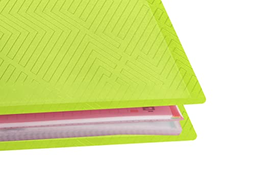 Oxford, Dokumentenmappe aus Kunststoff, A4, 30 transparente Hüllen, Limettengrün