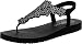 Produktbild Skechers Damen Meditation FLORAL Lover Flipflop, Black Mitobuck/Silver Rhinestone Trim, 39 EU