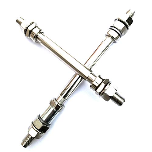 Free-fly Bike Bicycle Wheel Hub Non Quick Release Lock Skewers Prevent Removing Wheels by Hands Bike Repair Tool (1 Pair, 2 Piece)