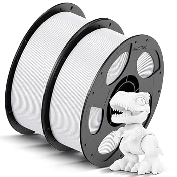 ANYCUBIC High Speed 3D Printer Filament 1.75mm Bundle, Rapid PLA Filament with High Prints Quality, Dimensional Accuracy +/- 0.02mm, Fit Most FDM 3D Printers, 1KG Reusable Spool, 2KG Bright White