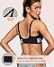 OEAK Womens Deep V Bras Wireless Comfortable Bra Supportive No Underwire Bras Tshirt Push Up Bralettes Plunge Seamless Bra Black M