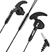 HOCO M6 Corded In Ear Earbuds Earphone Headset Headphone With Microphone Volume Wire Control Remote Earhook Design (Black)