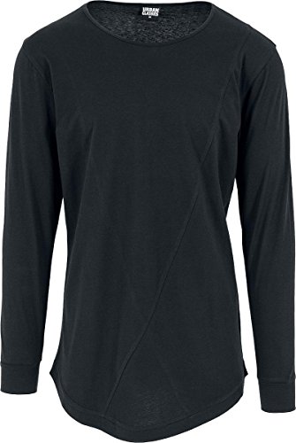 Urban Classics Homme Shaped Fashion Long Sleeve Tee T shirt, Noir (Schwarz), L EU Urban Classics Homme Shaped Fashion Long Sleeve Tee T shirt, Noir (Schwarz), L EU