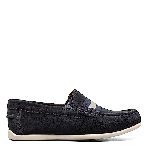 Florsheim Boy's Jasper Strap Jr. (Toddler/Little Kid/Big Kid) Navy Suede 4.5 Big Kid M by Florsheim - Image 2