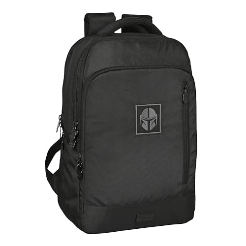 Safta Articulo, Mochila Portatil 15,6"+Tablet+USB The Mandalorian Teen Unisex niños, Multicolor, M