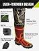 TIDEWE Hunting Waders Heated with Battery Pack, 800G Insulation Neoprene Chest Waders for Men, Waterproof Cleated Bootfoot Next Camo Evo Waders for Fishing (Size 9)
