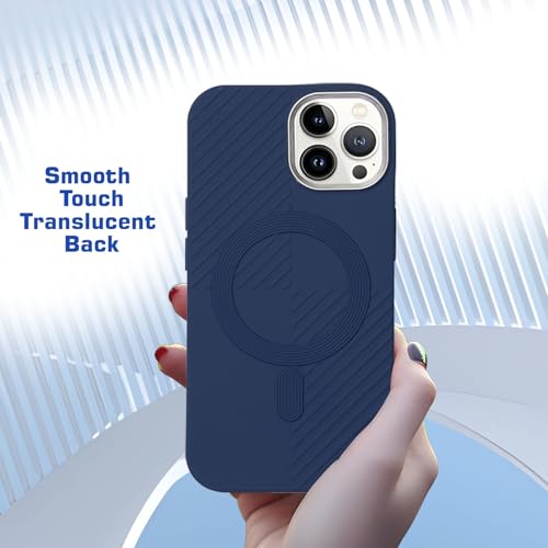 Image of AIBEX Hybrid iPhone 13 Pro Back Cover Case Compatibe with Mag Saf | Shockproof Design |Camera Protection Bump | Back Cover Case for iPhone 13 Pro (PC, TPU) (Blue)