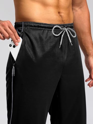 Image of Pinkmint Men's Spandex Track Pant ll Stylish Regular Fit Track with Side Zip Pocket ll Gym Wear ll Yoga ll Sports (Pack of 1 | Available in Plus Size)