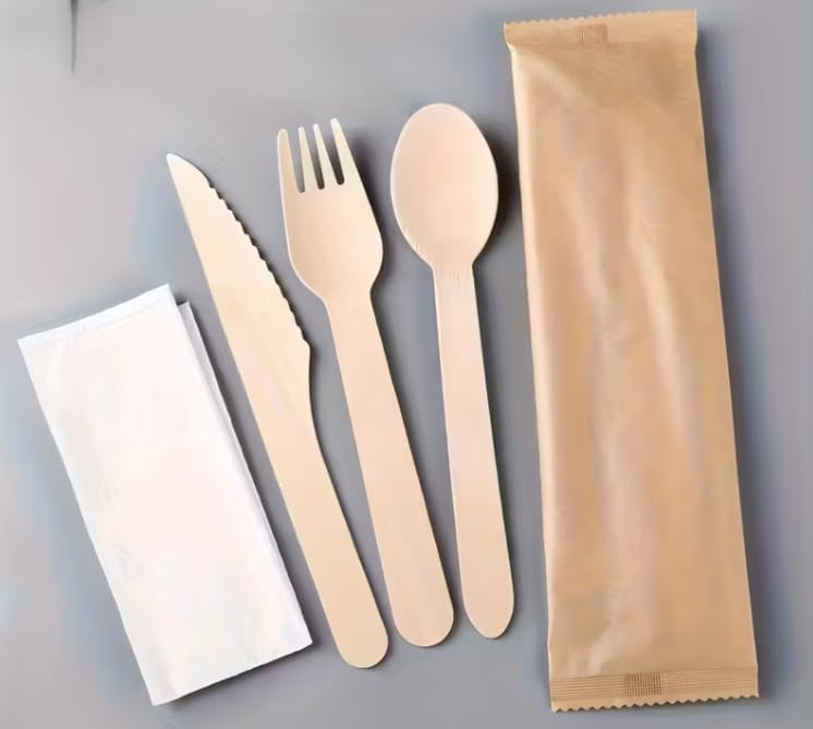 10 Packs Disposable Wooden...