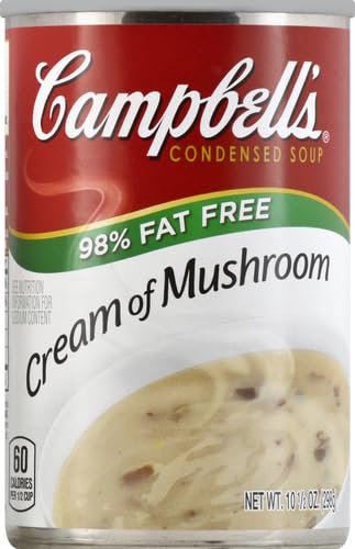Image of Campbell's Condensed 98% Fat Free Cream of Mushroom Soup, 10.5 Ounce Can (Pack of 2)